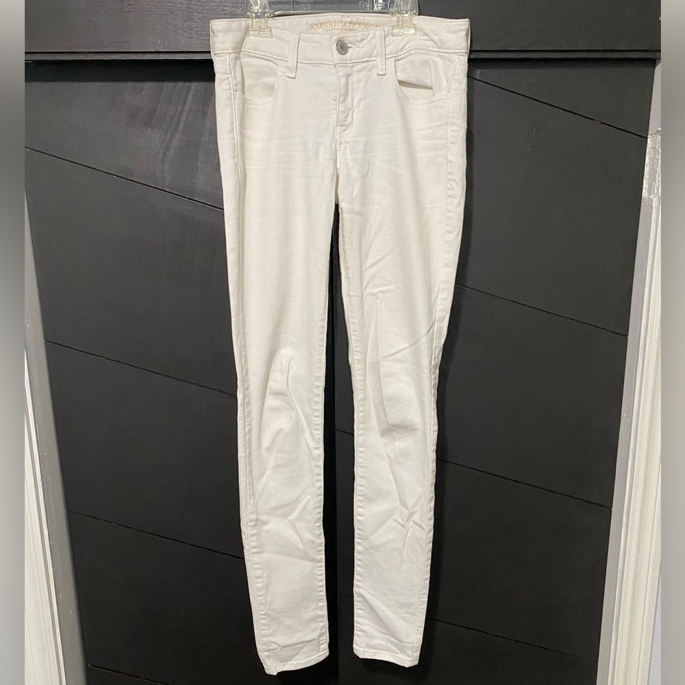 American eagle white jagging 4 x-long